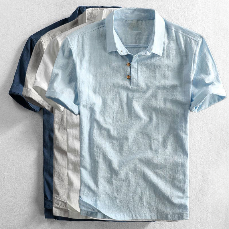 Carlo - Polo di Lusso in Lino per Uomo